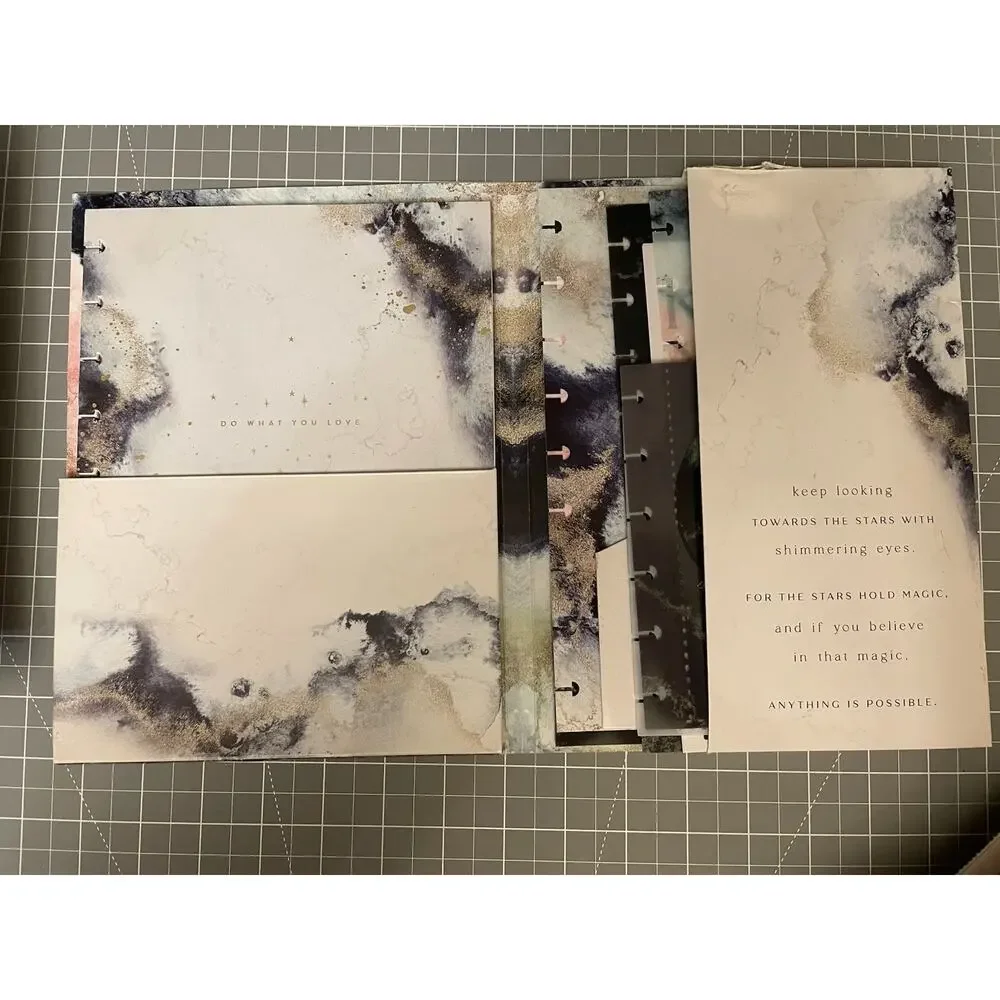 Happy Planner Classic Cosmic Watercolor Companion Set Envelopes, Dashboards